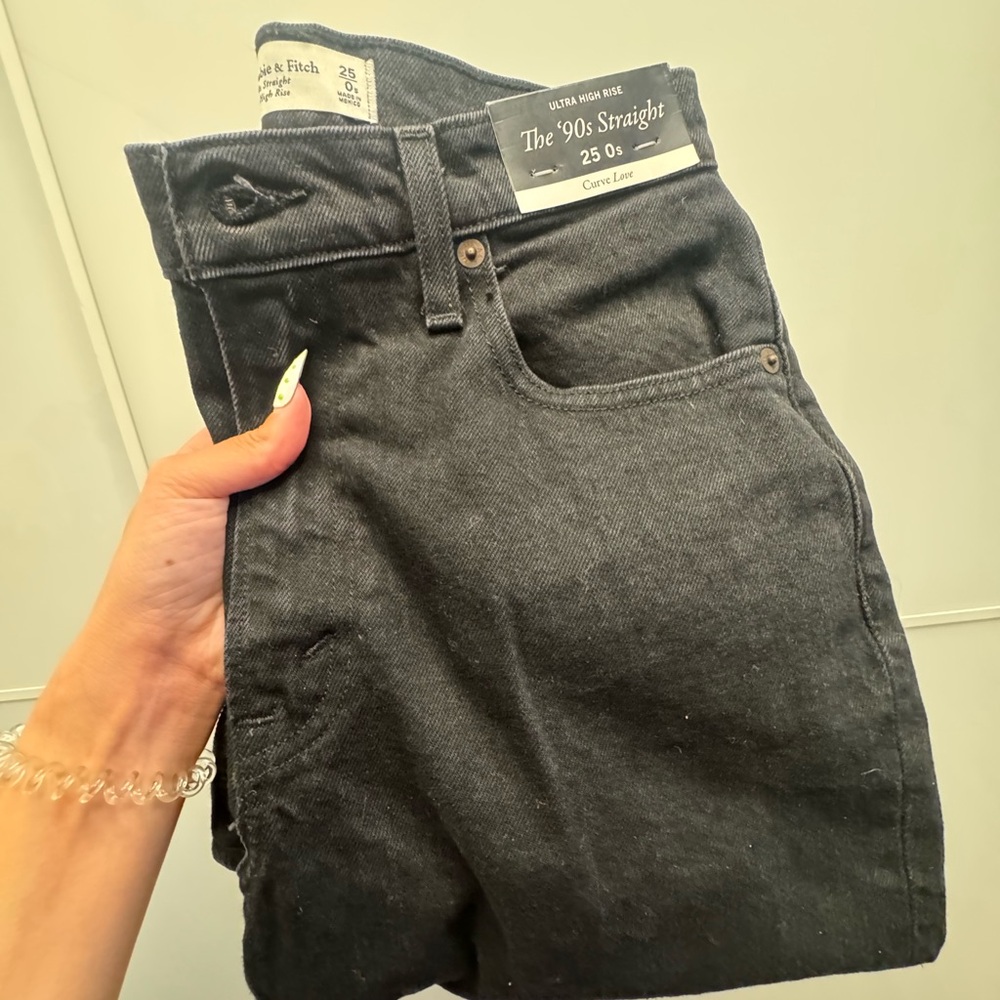 Abercrombie & Fitch Black 90s Straight Jeans